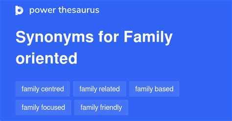 family oriented synonym|adjective for family oriented.